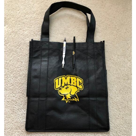 UMBC Black Tote Bag and 2 UMBC Pens - Picture 16 of 16